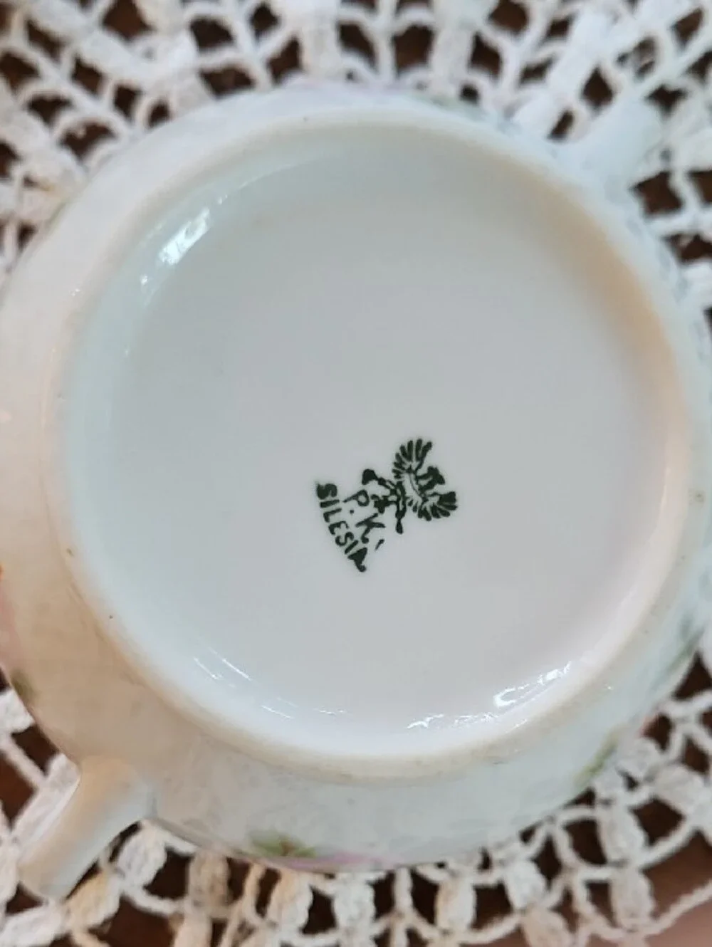 Antique PK Silesia Lidded Sugar Bowl Rose Lusterware Germany Circa 1886-1914